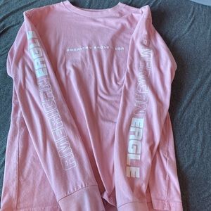 pink american eagle long sleeve top